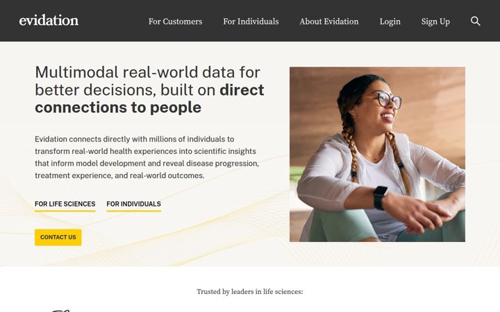 Screenshot von evidation.com