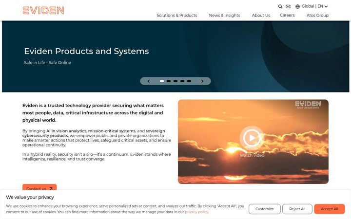 Screenshot of eviden.com