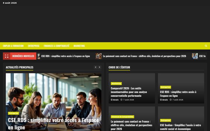 Screenshot of evidence-info.fr