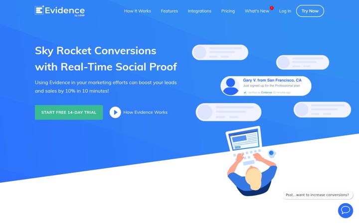Screenshot of evidence.io