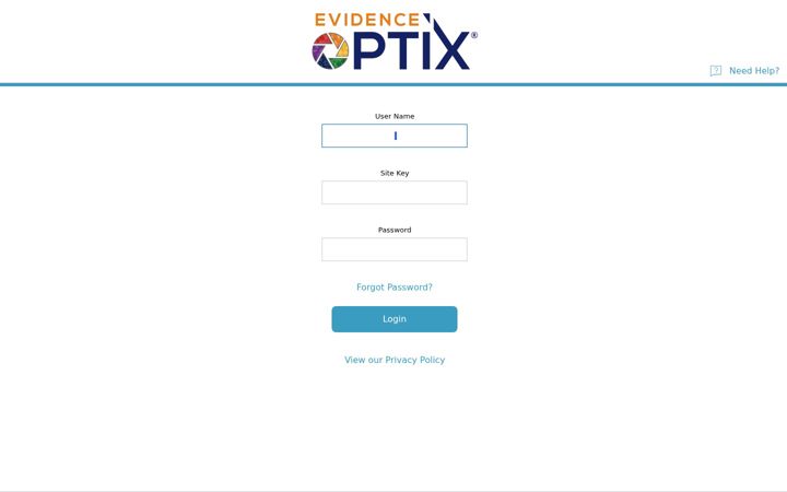 Screenshot of evidenceoptix.com
