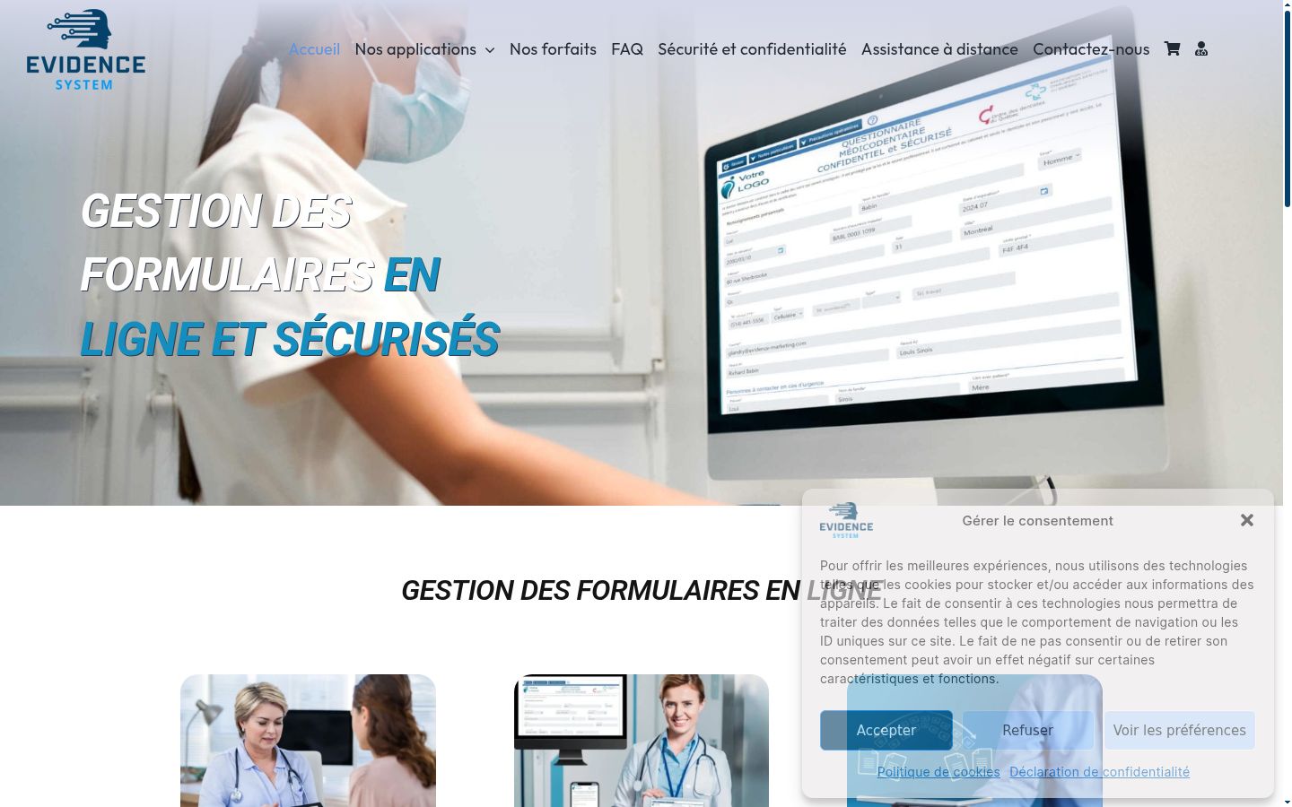 Screenshot of the consent banner shown before any interaction