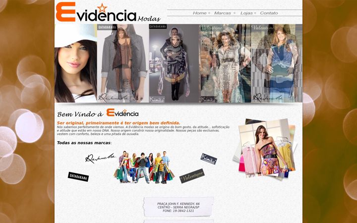 Screenshot of evidenciamodas.com.br
