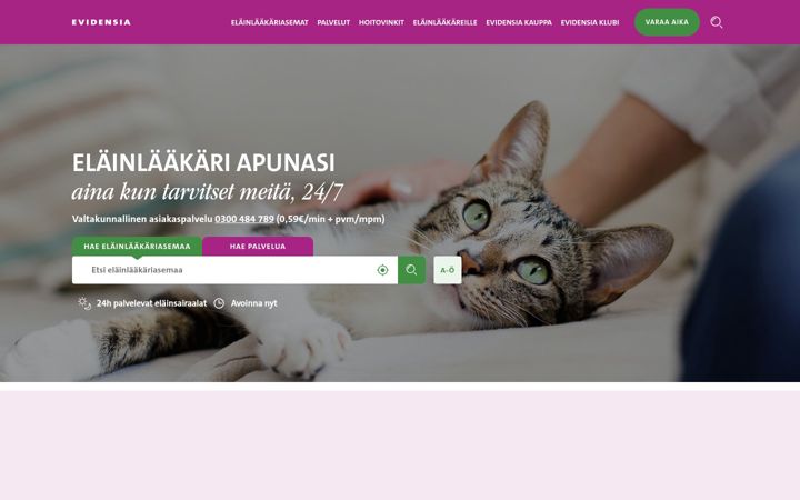 Ekrānuzņēmums no evidensia.fi