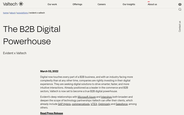 Screenshot of evident.nl