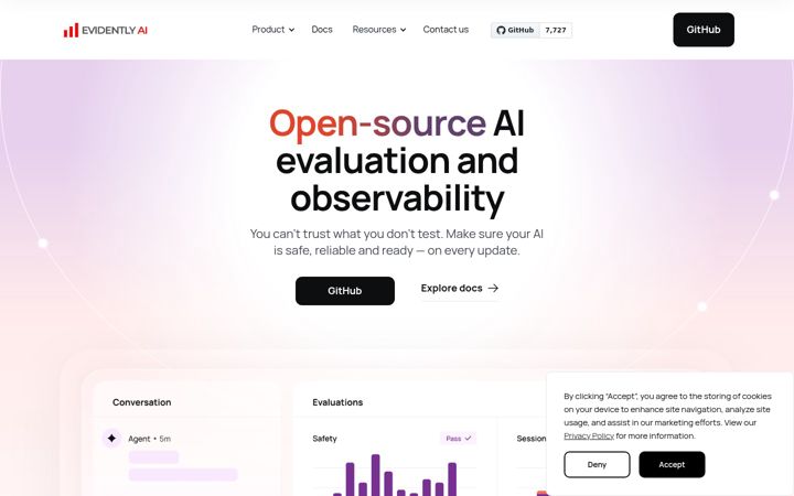 Képernyőkép: evidentlyai.com