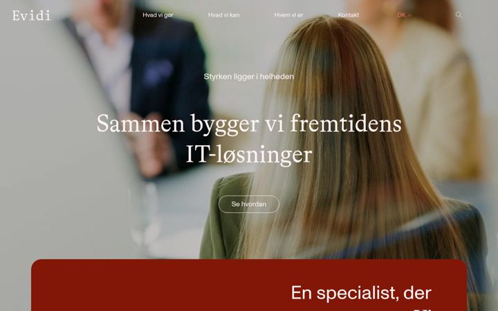 Screenshot of evidi.com