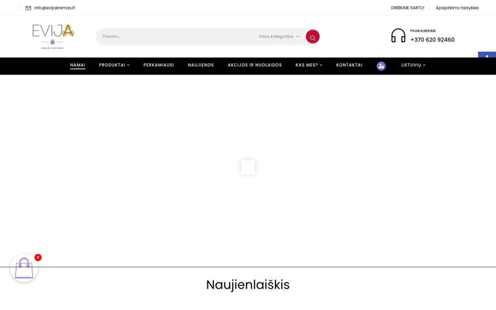 Snímek obrazovky evija.lt