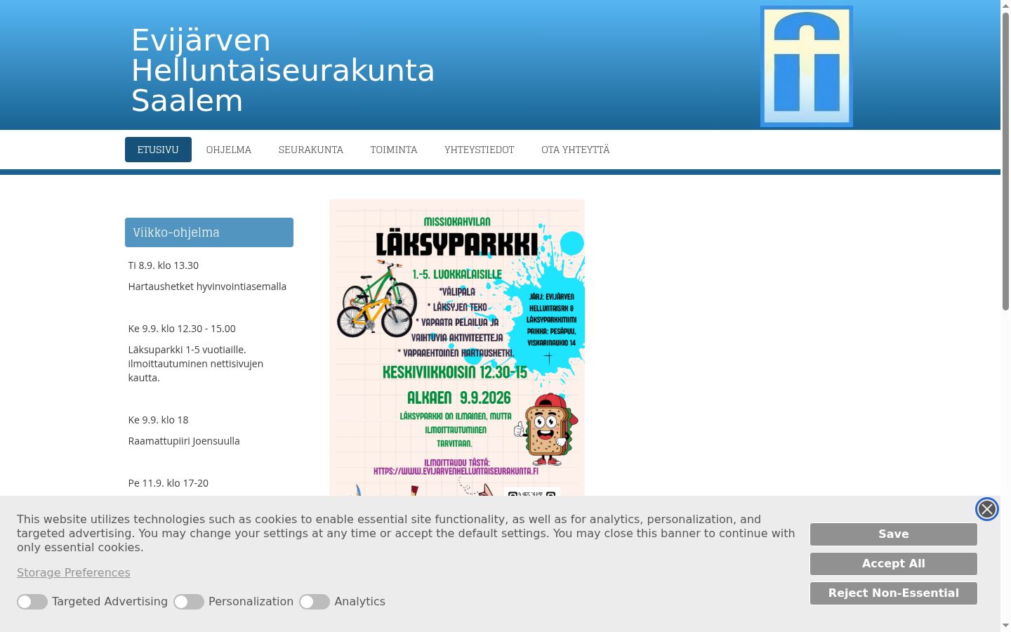 Screenshot tal-banner tal-kunsens muri qabel kwalunkwe interazzjoni