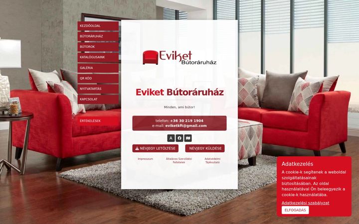 Screenshot of eviketbutoraruhaz.hu