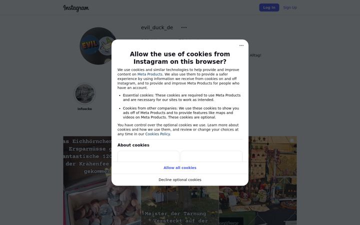 Screenshot of evilduck.de