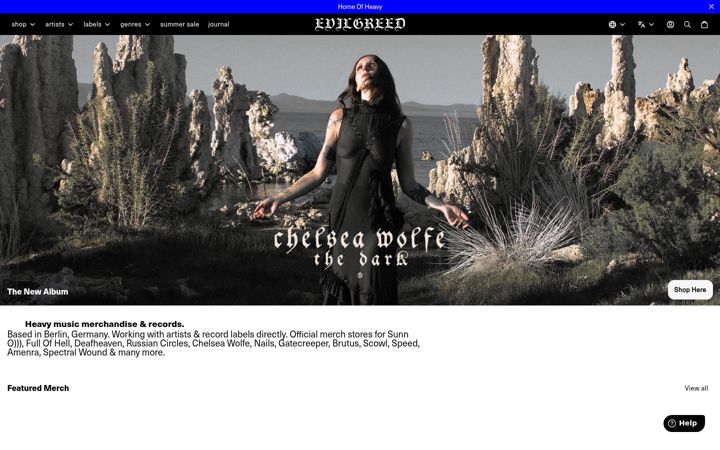 Screenshot of evilgreed.com