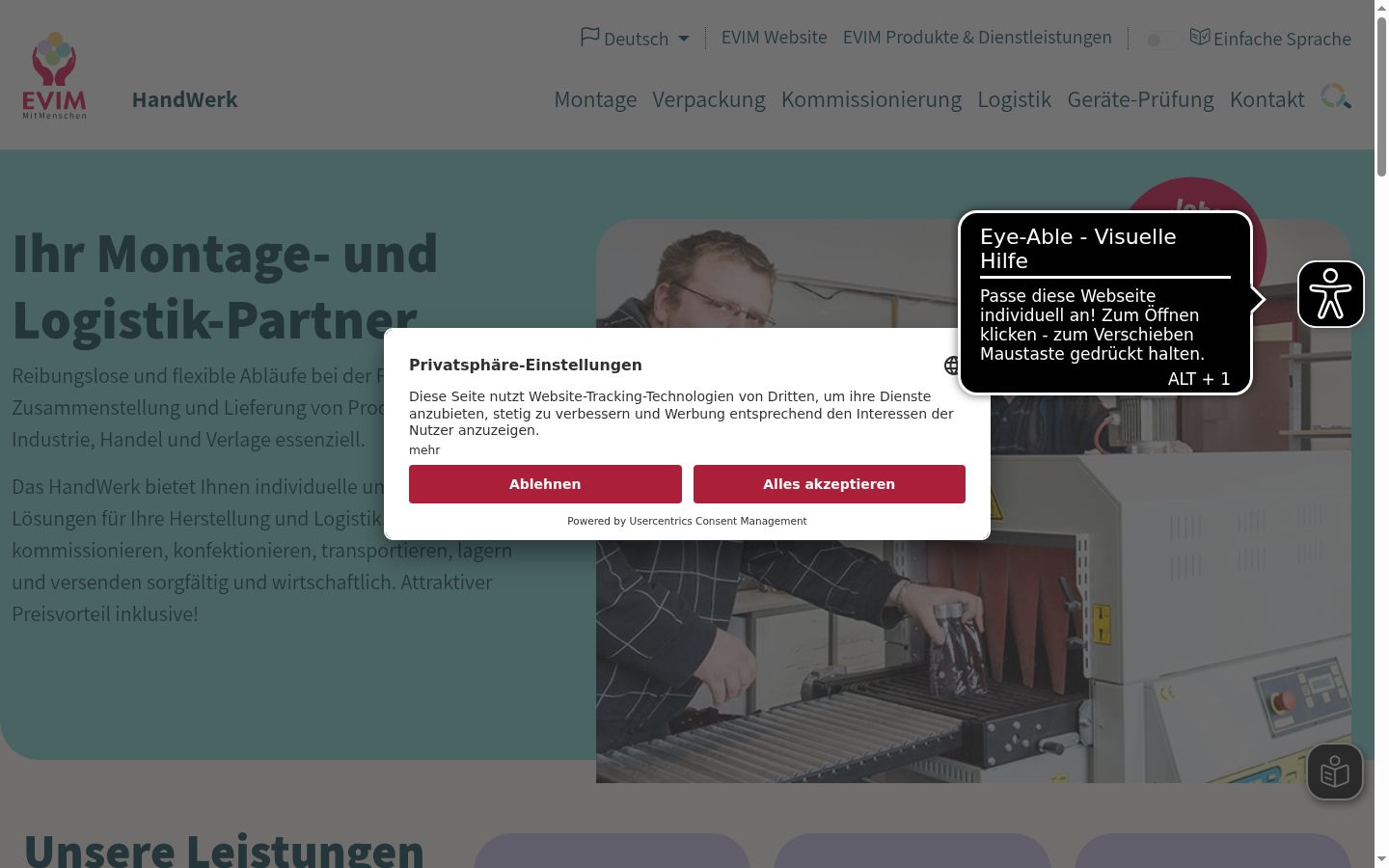 Screenshot van de toestemmingsbanner zoals getoond vóór enige interactie