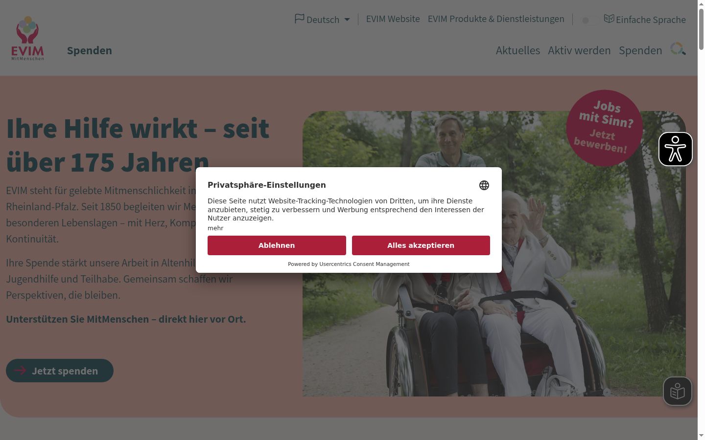 Sutikimo reklamjuostės, rodytos prieš bet kokią sąveiką, ekrano kopija