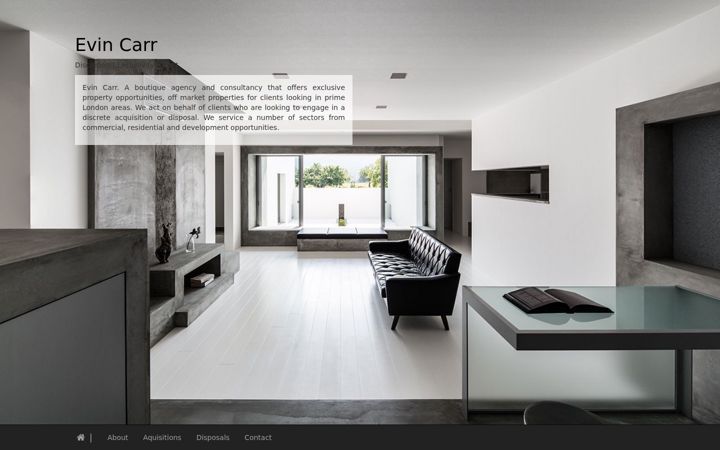Screenshot of evincarr.co.uk