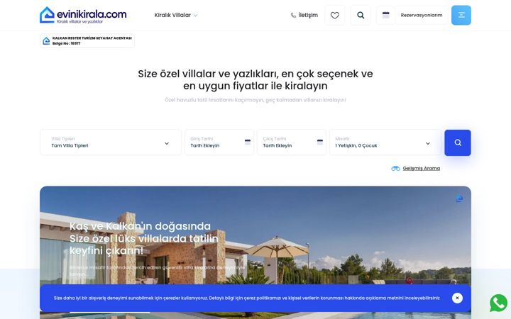 Screenshot of evinikirala.com