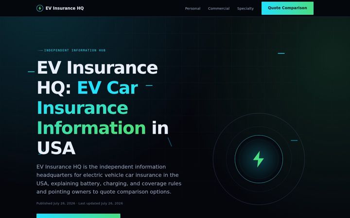 Screenshot of evinsurancehq.com