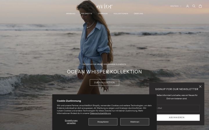 Screenshot of evior.eu
