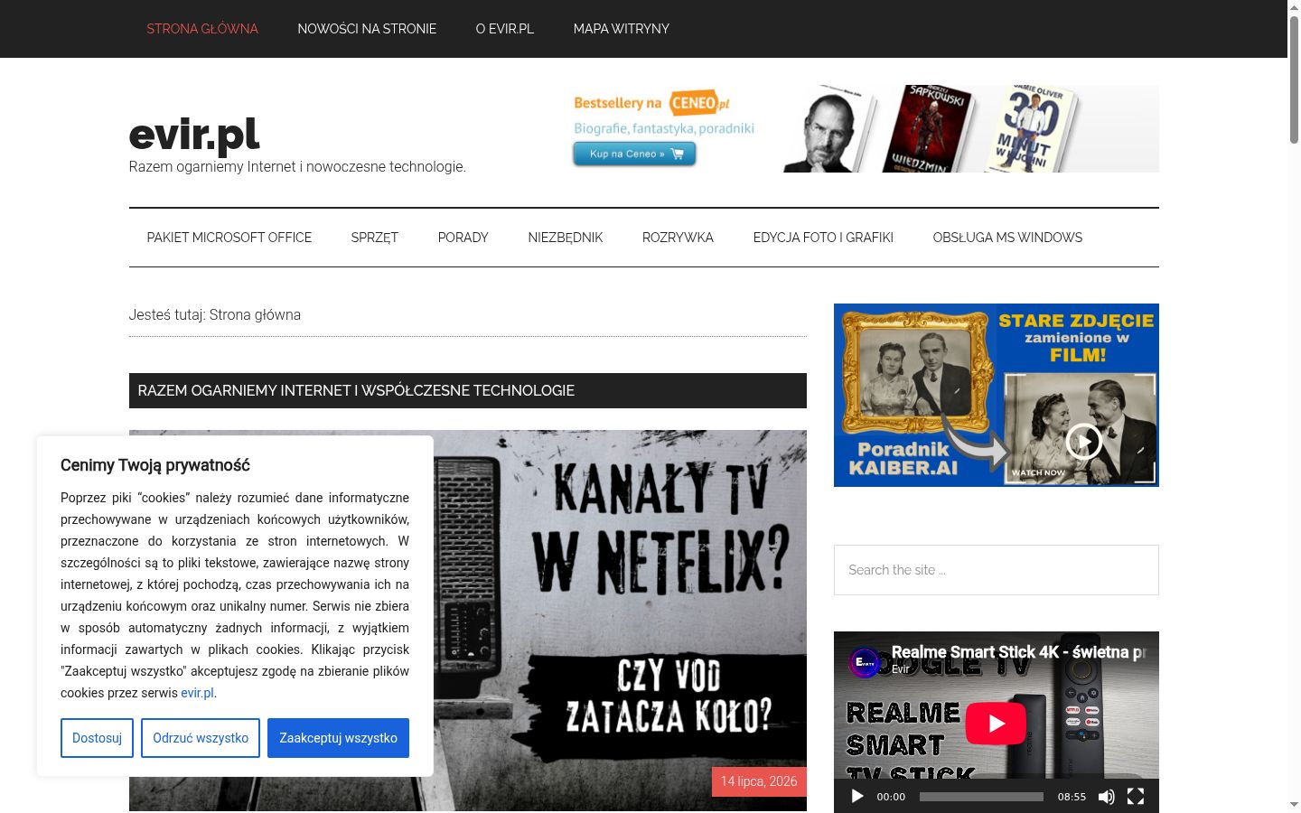 Snimka zaslona bannera za privolu prikazanog prije bilo kakve interakcije