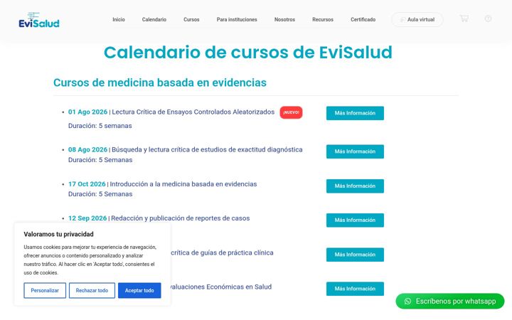 Screenshot of evisalud.com