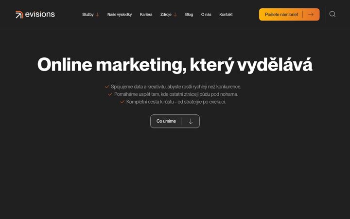 Screenshot of evisions.cz