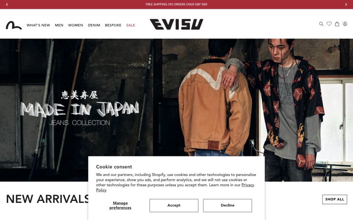 Ekraanipilt saidist evisu.com