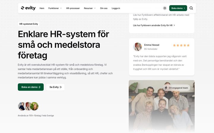 Screenshot of evity.hr