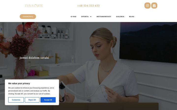 Screenshot of evivalartewarszawa.pl