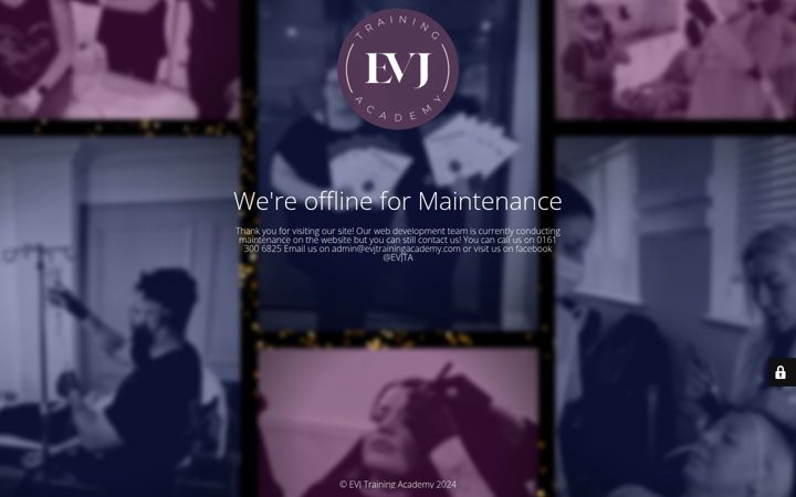 Screenshot of evjtrainingacademy.co.uk