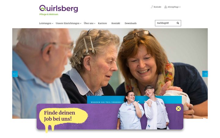 Screenshot of evk-altenpflege.de