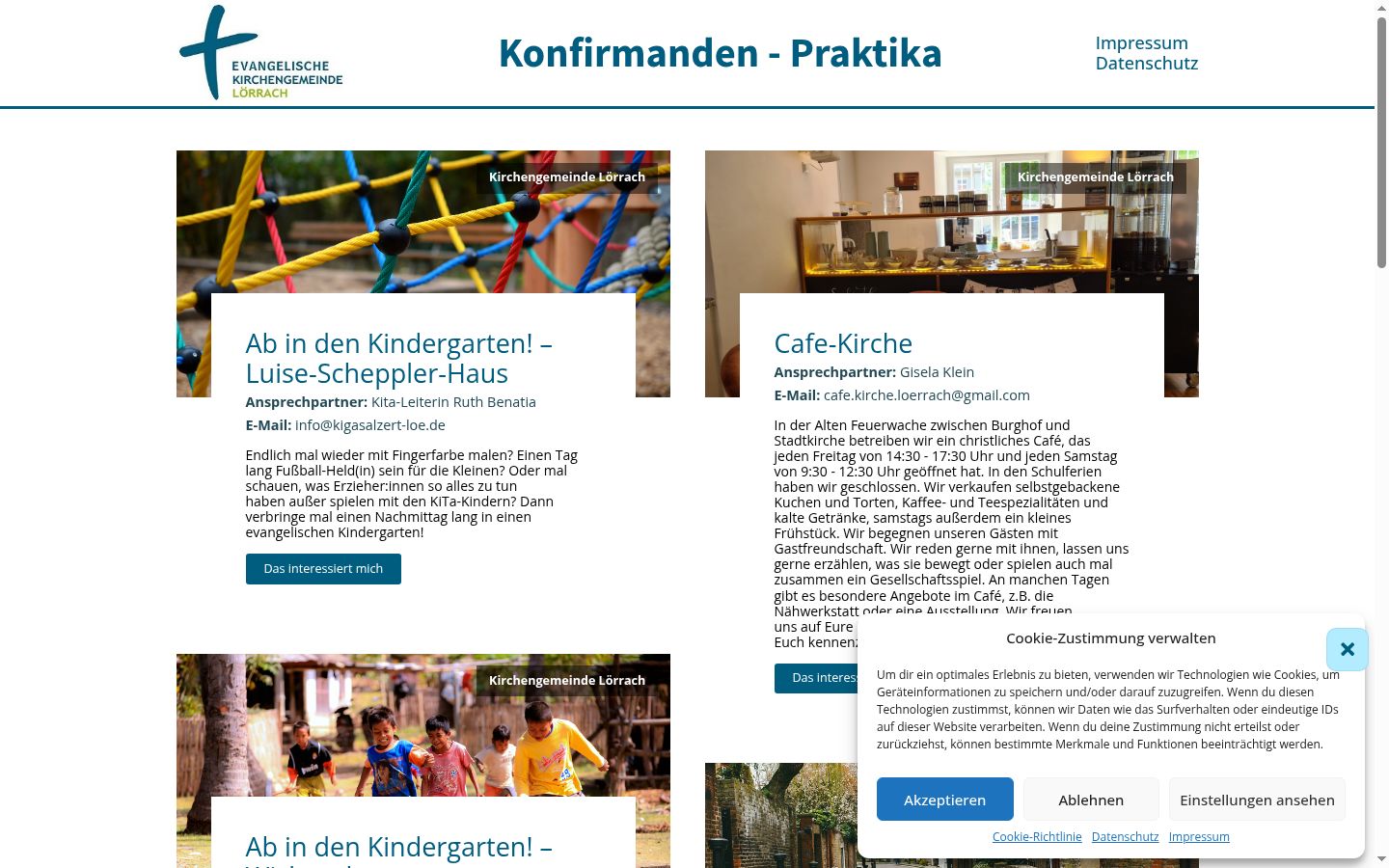 Ekrānuzņēmums ar piekrišanas baneri, kas tika rādīts pirms jebkādas mijiedarbības
