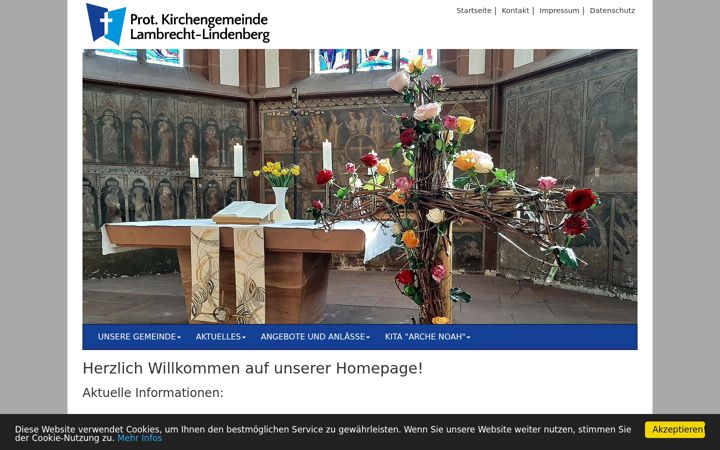 Screenshot of evkirche-lambrecht.de