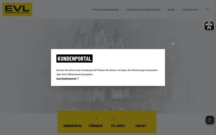 Screenshot of evl.de