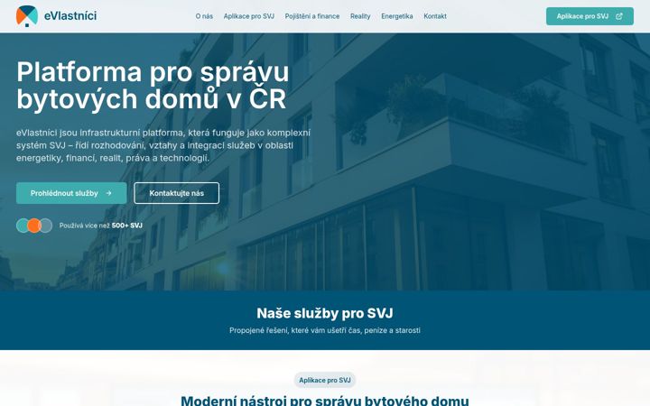 Screenshot of evlastnici.cz