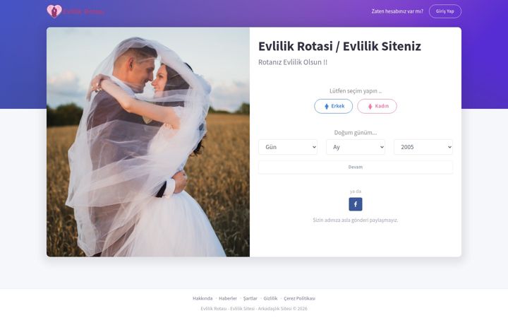 Screenshot of evlilikrotasi.com