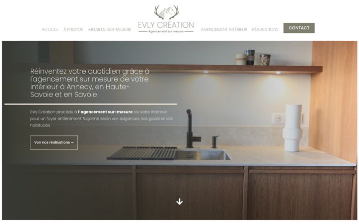 Screenshot of evlycreation.com