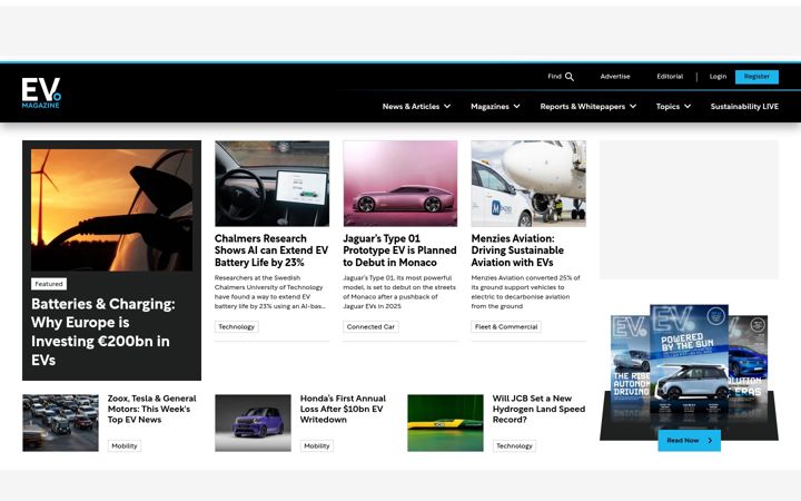 Screenshot of evmagazine.com