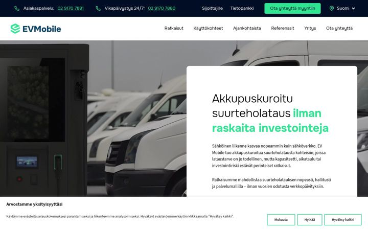 Ekrānuzņēmums no evmobile.fi