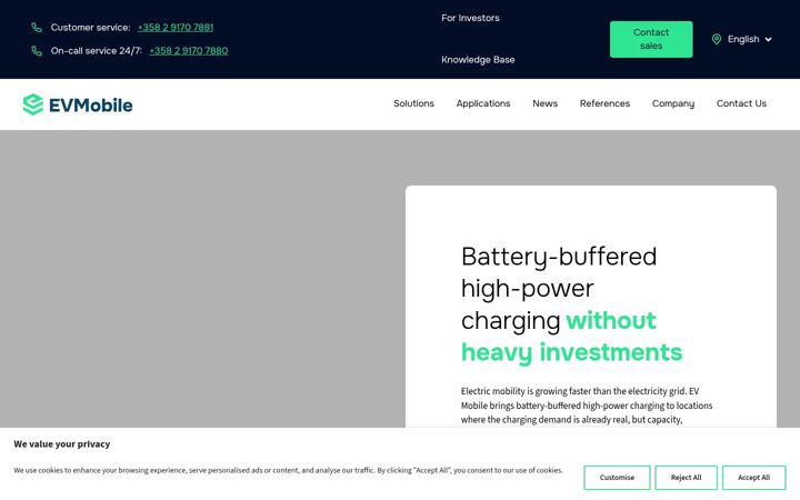 Screenshot of evmobile.se