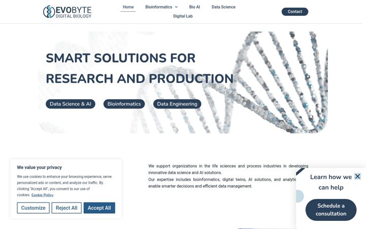 Screenshot of evo-byte.com