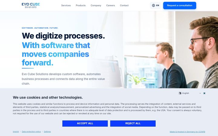 Screenshot of evo-cs.com