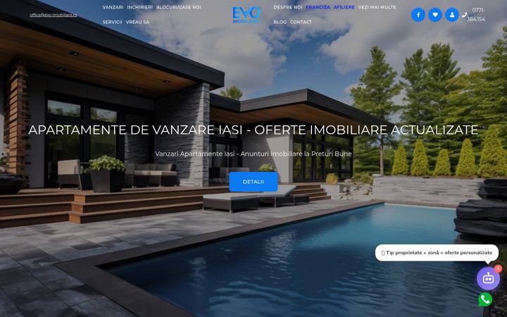 Screenshot of evo-imobiliare.ro