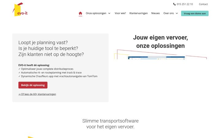 Screenshot of evo-it.nl