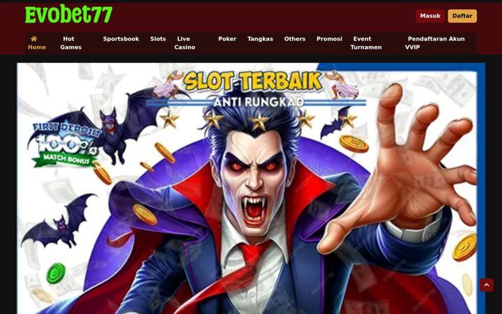 Skjámynd af evobet77.net