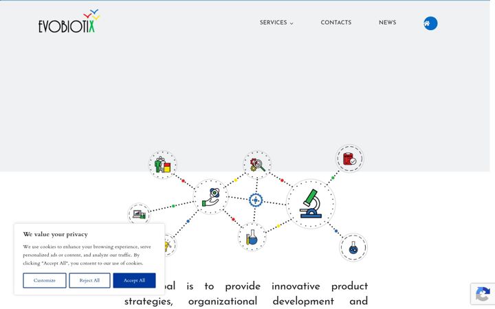 Screenshot of evobiotix.com