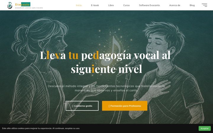 Screenshot of evocanto.com