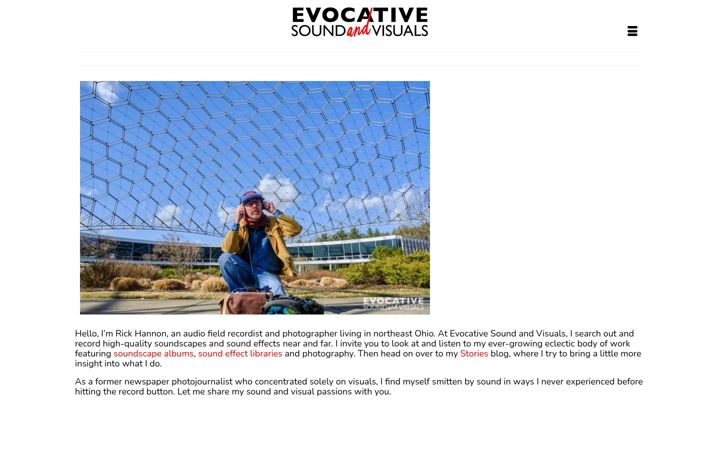 Screenshot of evocativesound.com