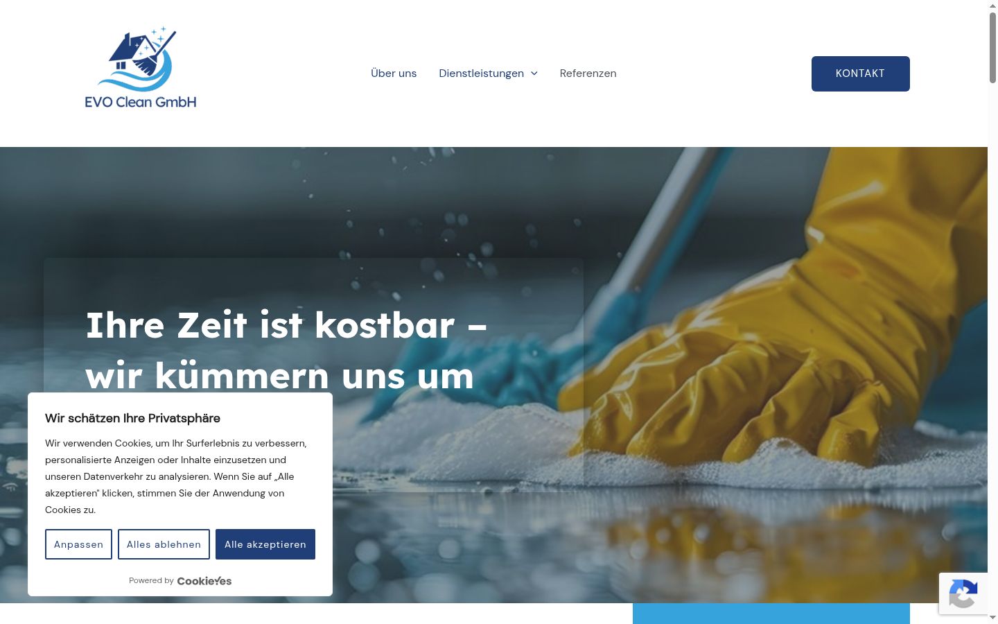 Screenshot tal-banner tal-kunsens muri qabel kwalunkwe interazzjoni