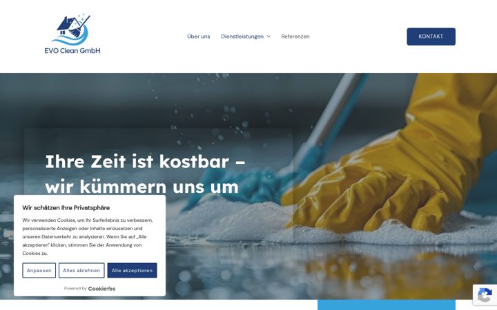 Screenshot ta' evoclean.ch