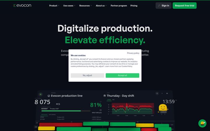 Screenshot von evocon.com
